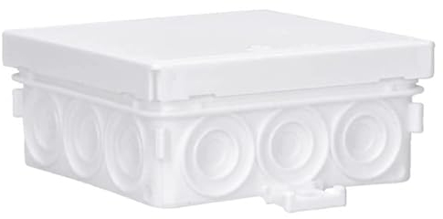 10 Stück Voxura Feuchtraum Aufputz-Verbindungsdose Abzweigdose Verteilerdose 85x85x37mm IP55 Abzweigkasten AP weiß