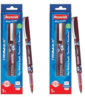 Reynolds Trimax 2 CT Tasche – REDI leichter Tintenroller mit komfortablem Griff für extra glattes Schreiben, Schreibwaren für Schule und Büro, 0,5 mm Spitze