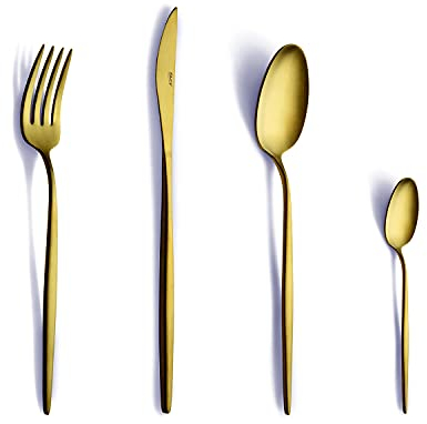 Cairo Premium Matt Gold Vintage Besteck Set 6 Personen