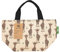 ECO CHIC Lightweight Foldable Insulated Lunch Bag Water Resistant Cooler Bag (Giraffes Beige)