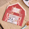 Ginger Ray Barn Shaped Farm Paper Party Napkins - 16 Pack, Red