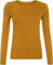 ZARVICZONIA Womens Ladies Long Sleeve Stretch Plain Scoop Neck T Shirt Top Assorted 8-26 Mustard