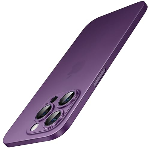 JETech Ultra Slim Case for iPhone 14 Pro Max 6.7-Inch, Camera Lens Full Protection, Lightweight Matte Finish PP Hard Minimalist Cover, Support Wireless Charging (Deep Purple)