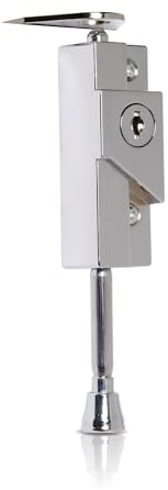 XFORT Polished Chrome Multi-Purpose Door Bolt - Universal Sliding Bolt Lock with Keys for Internal and External - Garage Door Lock, Gate Bolt Lock, Shed Latch