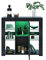 SONNI Credenza, Mobile da Cucina con Illuminazione a LED (possibilità di 16 impostazioni di colore) Mobile Nero Lucido per Ingresso, Soggiorno, 90x35x83cm