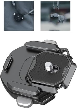 FALCAM F38 Clip pour Appareil Photo avec kit de Plaque V2, Clip à dégagement Rapide pour Appareil Photo vers bandoulière de Sac à dos-3142