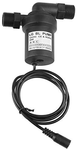 ANKROYU 12V 10W DC Bürstenlose Solar-Hochtemperatur-Wasserumwälzpumpe, Warmwasser-Umwälzpumpe, Korrosionsbeständigkeit Des Solarheizsystems, Umwälzpumpe