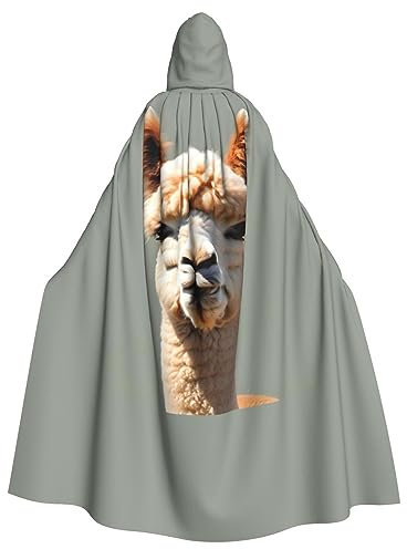 FInpan Alpaka-Avatar-Poncho, Halloween-Kapuzenumhang, Damen, Herren, Halloween, Verkleidung, Party, Cosplay-Kostüme