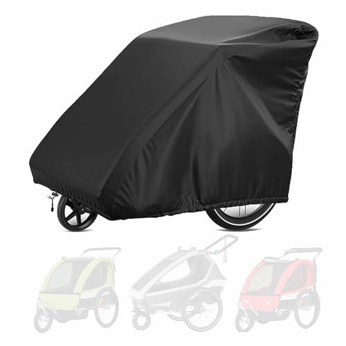 Wasserdichte Fahrradanhängerabdeckung – winddichtes Seil, passend für die meisten Marken – 139,7 x 83,8 x 99,1 cm