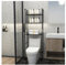 DRYIC Estante de Almacenamiento para Lavadora, Adecuado para Encima del Inodoro, gabinete de Almacenamiento para Fregadero de balcón y Lavadora de baño (Black)