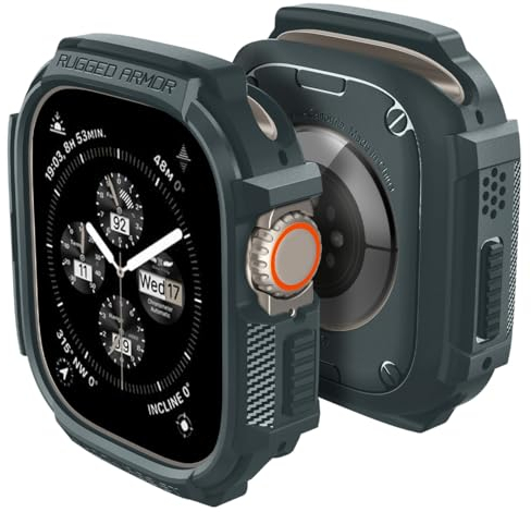 Spigen Funda Rugged Armor Compatible con Apple Watch Ultra 2 (2023) / Ultra (2022) 49mm - Verde abisso