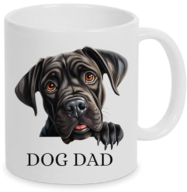 Personalisierte Tasse mit Cane Corso Motiv– Individuell gestaltbar mit Namen oder Wunschtext -Dog Mom Dog Dad Hundemama Hundepapa
