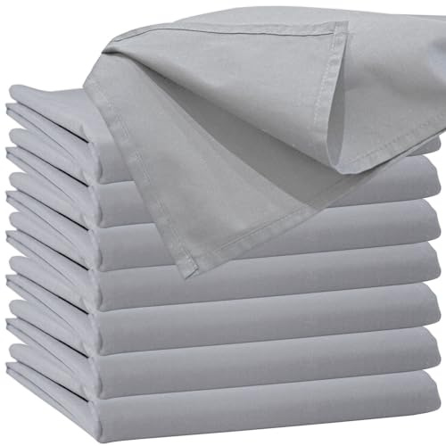 Glatte Bettlaken 70x140 cm ohne Gummizug Grau Uni Baumwolle | Einfache Klassische Hotel Betttuch ohne Spanngummi - Hotel Laken Haushaltstuch Baumwollstoff Waschbar