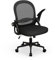 naspaluro Silla de Oficina, Silla de Escritorio Ergonómica con Malla Transpirable, Reposabrazos Abatibles, Silla para Ordenador de Altura Regulable, Silla Giratoria de 360°