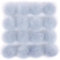 6 Stück 15-18cm Kunstfell Pompons, Kunstfell Bommeln zum Basteln, Künstliche Fellbommel Flauschige Bommel Pom Pom zum Basteln DIY Kreative Handwerk Mützen Handschuhe Tasche Anhängern Dekor,Grau Blau