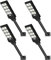 Sararoom Straßenlaternen Solar | 400W LED Strahler Außen mit Bewegungsmelder Sensor | 720Led 6500K Wandleuchte mit Fernbedienung, IP65 Aussenleuchte Wegeleuchten für Garten Terrasse Garage Hof, 4st