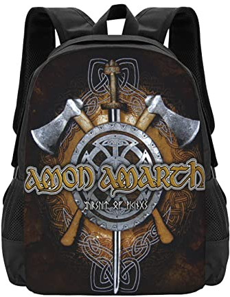 Amon Amarth Klassischer Basic-Reiserucksack, lässige Tagesrucksäcke für Damen und Herren, leichte Schul-Büchertasche, Computertasche