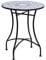 Outsunny 60 cm Mosaic Garden Table, Small Round Outdoor Side Table with Ceramic Top, Plant Stand for Patio, Balcony, Blue and White