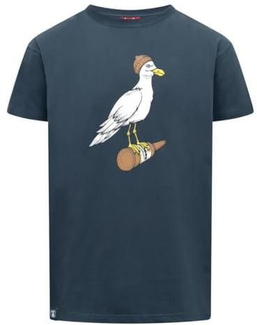 derbe Sturmmöwe Baumwoll T-Shirt, Größe:M, Farbe:Navy