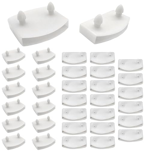 Set di 20 supporti laterali da 53 mm, per letto singolo e matrimoniale, accessori di collegamento (bianco, 24 code + 12 centri)