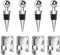 8 Stück Flaschenverschlüsses Set, 4 Weinflaschenverschluss und 4 Sektverschluss, Sektflaschenverschluss Flaschenverschluss Bierflaschen Weinstopper aus Edelstahl für Rotwein