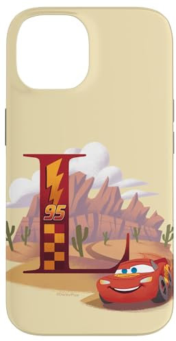 Hülle für iPhone 14 Disney & Pixar Alphabet Monogramm Buchstabe L Lightning McQueen