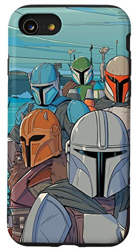 Hülle für iPhone SE (2020) / 7 / 8 Star Wars Die mandalorianischen Kopfgeldjäger-Illustration