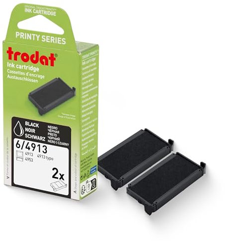 Trodat Printy 4913 Ersatz-Pads, 2 Stück, Schwarz