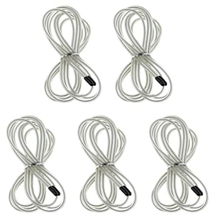 rockible in Corda per Saltare Speedrope Cavo di Ricambio Corda di Ricambio 3 Metri, Confezione da 5, Bianca