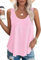 ZIOOER Canotta da Donna Basic Cami Estiva Casual Senza Maniche Camicetta Tanktop Tshirt Tops Rosa S