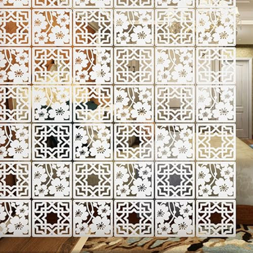Paravent Trennwand Hängender Paravent Aus Holz Und Kunststoff Für Arbeitszimmer Und Wohnzimmer, Hängende Raumteilerplatten Für Badezimmer/Hotel, 29 Cm Weißer, Durchbrochener Hängender Paravent Für Bar
