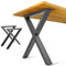 NEXT LEVEL - Pied de Table Metal | 65x74cm, Profil 80x40mm, Métalliques, pour Bois et Verre, Compatible avec des Largeurs de 70, 80, 90 et 100cm - PM-005N