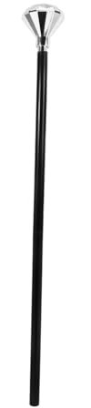 Amosfun Halloween Cosplay Zauberstab Silberner Abs-deko-hexenstab Robuster Kostüm-zubehör Für Maskenbälle Karneval Themenpartys Und Bühnenauftritte