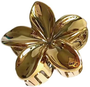 LARUISEE Pinza para el pelo con forma de flor dulce, pinzas de resorte, elegantes pasadores para la cabeza, accesorios florales coloridos, horquilla dorada