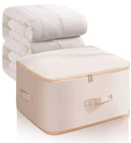 Ultra Space Saving Self Compression Organizer, 2024 Neuest Ultra Platz Sparender Selbstkomprimierender Organizer, für Bettdecken, Decken, 80% Platz sparen Vakkumsäcke Kleidung (Khaki, L 52 * 42 * 30)
