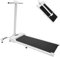 Klappbares Laufband, 1-6km/h Walking Pad 0,75HP, Walking Machine für Zuhause und Büro, Low Noise Treadmill mit LED Display, Fernbedienung, Mini Laufbänder Unter dem Schreibtisch (Weiß, Schwarz)