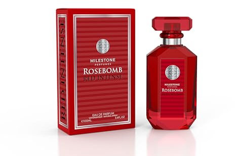 MILESTONE Perfumes Rosebomb Red Intense Women’s Long-Lasting Eau de Parfum 100ML - Bold & Captivating Fragrance for Confident Women, Perfect for Day or Night Wear