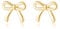 SLUYNZ Solid 925 Sterling Silber Tiny Schleifen Ohrringe Ohrstecker für Frauen Teen Bowknot Post Ohrstecker Bogen Ohrringe (B-Gold)