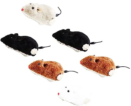 CIYODO 6St Aufziehspielzeug für Mäuse Tierspielzeug aufziehen Laufendes Spielzeug mit Uhrwerk Plüschtiere Spielzeug für Kinder kinderspielzeug Plush Toys Aufziehmodell Uhrwerk Spielzeug