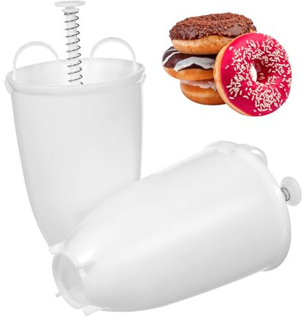 MOLUCKFU 2pcs Hand-squeezed Donut Making Tool Ergonomic Pastry Mold for Baking Desserts Portable Doughnut Machine for Delicious Treats