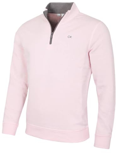 Calvin Klein Mens 2026 Rocky Half Zip Supersoft Stretch Golf Sweater