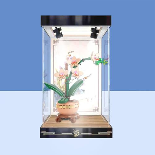 Acrylic Display Case for Lego 10343 Mini Orchid Model (without Brick Model), Option F