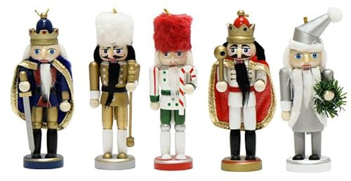 hiwhale 5 Pezzi, Piccolo schiaccianoci in Legno,