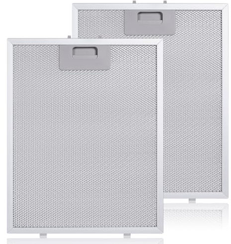 2 Piezas Filtro Extractor de Cocina 320 x 260mm, Filtro Campana Extractora, Filtro de Malla de Aluminio, Filtro Extractor de Cocina, Filtro de Grasa para Campanas Extractoras