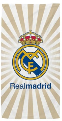 New Import Toallas de Playa Real Madrid – Microfibra 100%, Secado Rápido y Diseño Exclusivo (140x70 cm)