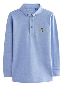 NEXT Jungen Standard Langärmeliges Polo-Shirt Blau 116