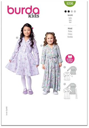 Burda Sewing Pattern X09206BURDA Burda Style Pattern 9206 Children's Dresses 4-11 (104-146)