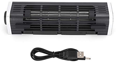 Refroidisseur PC Portable 12-18 Pouces Ventilateur USB sans Pale Turbine Métallique Silence Réglable 3 Niveaux Support Réglable 2 Angles Portable Bureau Noir