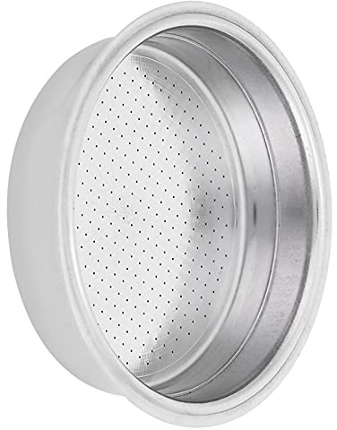 Eacam Druckkorb für Kaffeefilter aus Edelstahl, Ultrafeines Sieb mit Reinigungsbürste, Einzeltasse, Doppeltasse für Zuhause, Milchteeladen, Bar (Einzelne Portionen)