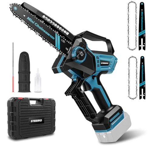 Mini Cordless Chainsaw 10 & 8 Inch, Compatible with Makita 18V Battery | 2-in-1 Brushless Electric Chain saws,Automatic Oiler, Pruning Chainsaw for Tree Trimming Wood Cutting (Tool Only)